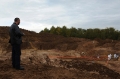 Satko Mujagić, a survivor of the concentration camp Omarska at the mass grave Tomaica. 