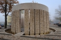 Genocide Memorial in Kozarac with the names of 1,226 Bosnian victims killed between 1992 and 1995.