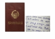 The Yugoslav passport of Arnes’ family. A letter sent to Arnes’ family by relatives from Bosnia in 1994, received when Arnes and his family were in the asylum seekers centre.  